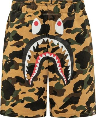 A Bathing Ape A Bathing Ape, Korte Broeken, Heren, Veelkleurig, XL, Katoen, 1st Camo Shark Regular Fit Sweat Shorts
