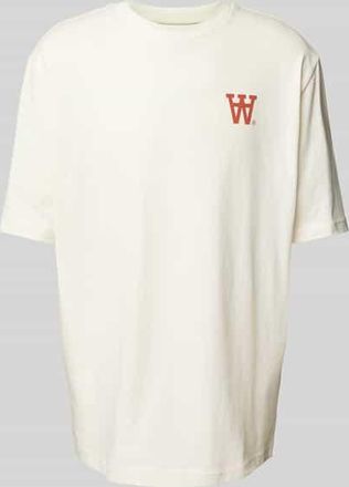Wood Wood Oversized T-Shirt aus Baumwolle in Weiss, Gr&ouml;&szlig;e M