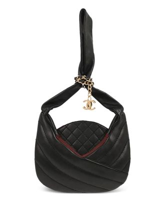 Chanel 2003 quilted leather shoulder bag - Black