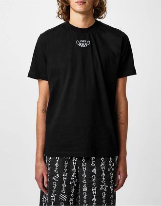 Off-white Mens Bandanna Skate T-Shirt - Black - Size: 38