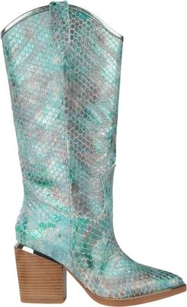 Alma En Pena Cowboylaars - Dames - Cowboylaarzen - Groen - 40 EU - Tweed - Schoenen