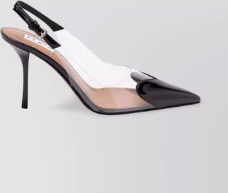 Alaia heart slingbacks in patent calfskin