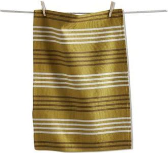 Tag Basket Weave Stripe Dishtowel Set of Six in Ochre in Yellow at Nordstrom