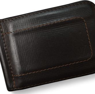 Louis Vuitton Utah Coffee Utah Leather Money Clip (Pre-Owned)
