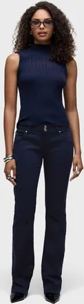 Hudson Beth Flap Pocket Baby Bootcut in Navy Blazer at Nordstrom, Size 33 X 35