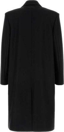 Maison Margiela Mens Wool Blend Coat Black Nylon