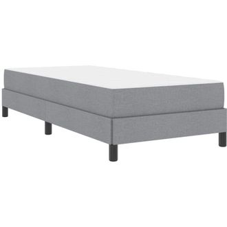 vidaXL Vidaxl - Cama Tipo Box Spring Con Colch&oacute;n Gris Claro 80 X 200 Cm Tela