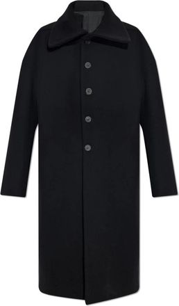 Rick Owens Wollen jas - Heren - Mantel - Zwart - S - Wol - Jassen