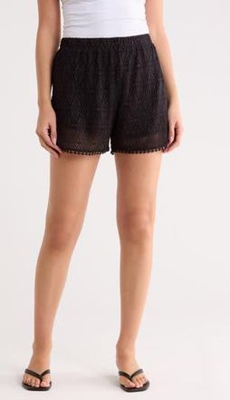 Vero Moda Maya Lace Shorts in Black at Nordstrom Rack, Size X-Small