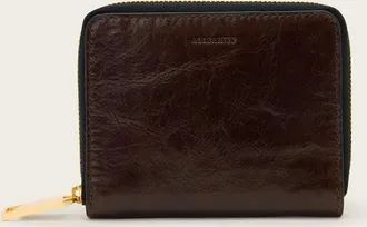 AllSaints Lena Hex Leather Zip Wallet