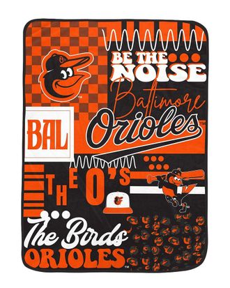 Pegasus Sports Baltimore Orioles Mlb Loco Check Cozy Oversized Blanket