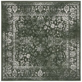 Safavieh Alfombra verde oscuro/marfil 183 x 183 cm