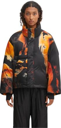 Yohji Yamamoto Aop Puffer Jacket - Dames - Gewatteerde jassen - Veelkleurig - M - Nylon - Jassen