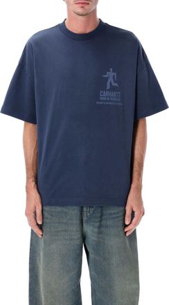 Carhartt Work in Progress Blue Logo T-Shirt