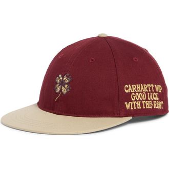 Carhartt Work in Progress Clover Baseball Cap in Marsala/Flare at Nordstrom