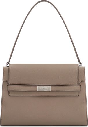 Tory Burch Womens Shoulder Bag Lee Radziwill Grande Wild Mushroom Cow Hide Handbags Hand