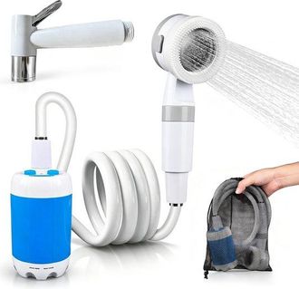 OEM Ducha Port&aacute;til Para Camping, Con Bomba De Agua Recargable, Incluye Bomba, Cabezal De Ducha, Manguera De 2 Metros Y Boquilla De Alta Presi&oacute;n