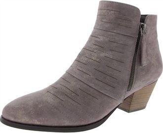 David Tate Womens Bellview Ankle Boots In Gray Antique Suede