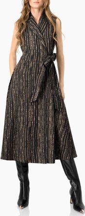 Ivonne Sleeveless Long Wrap Dress in Black at Nordstrom, Size 12