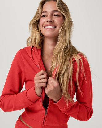 Vuori Clothing Sedona Classic Full Zip | Crimson | XS, Size Extra Small