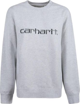 Carhartt Work in Progress printed-logo crewneck sweater - Grey