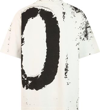 Maison Margiela Mens Short-Sleeve Cotton T-Shirt Off White T-Shirts And Polos