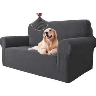 OEM Funda Para Sof&aacute; - Jacquard El&aacute;stico - Para Sal&oacute;n - Protecci&oacute;n Contra Mascotas - Gris - 2 Plazas