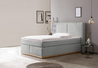 HOME AFFAIRE Boxspringbett »SHERWOOD Cord Hotelbett, Polsterbett Premiumbett Boxbett« Bestseller Otto´s Choice Luxusbett in 4 Breiten, Hochwertiger Cord,weiche Vel