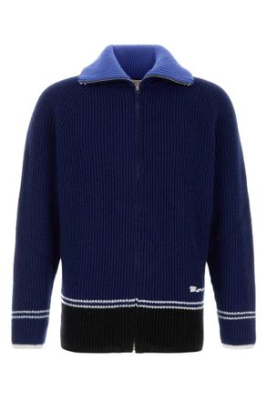 Marni Blue Shirt Collar Cardigans
