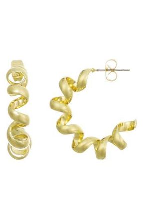 Adornia 14K Gold Plated Coiled Hoop Earrings at Nordstrom Rack