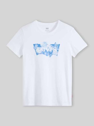 Levi's Regular Fit T-Shirt aus reiner Baumwolle mit Logo-Print in Offwhite, Gr&ouml;&szlig;e XL