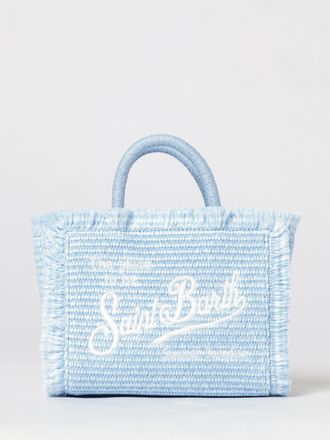 MC2 Saint Barth Borsa Vanity in rafia con logo ricamato