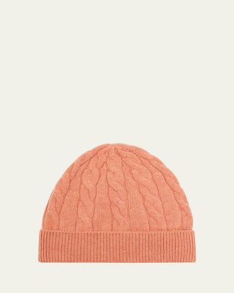 Loro Piana Cedar Cable-Knit Cashmere Beanie