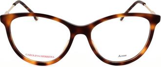 Carolina Herrera Ladies Brown Rectangular Eyeglass Frames CH 0073