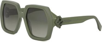 Fendi FF Diamanten Zonnebril - unisex - Zonnebrillen - Groen - ONE Size - Accessoires