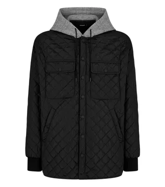 Dsquared2 Black Quilted Hood Jacket