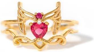 Girls Crew x Marvel Studios Scarlet Witch Ring Set in Gold/Scarlet at Nordstrom, Size 8