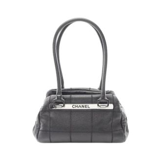 Chanel Pre-owned Handbags, female, Black, Size: ONE SIZE Pre-owned Vintage Shoulder Bag