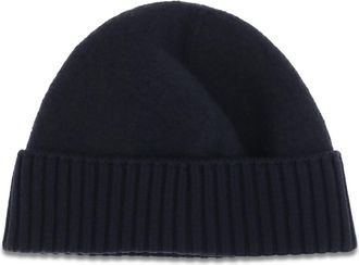 Dolce & Gabbana Mens Beanie Hat Blu Scuro Wool Ovis Aries E Hairbands