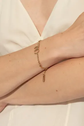 Chlo&eacute; Logo Bracelet, Womens, Gold