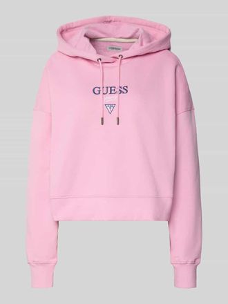 Guess Relaxed Fit Hoodie mit Logo-Stitching Modell Baker in Pink, Gr&ouml;&szlig;e XL