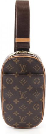 Louis Vuitton Brown Coated Canvas Leather Fanny Pack (Pre-Owned)
