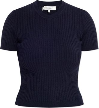Frame Denim The Fine Cable Tee - Dames - T-shirts - Blauw - L - Leer - Tops