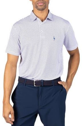 Tailorbyrd Stars Print Performance Polo in White at Nordstrom Rack, Size Medium