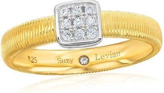 Suzy Levian Suzy Levian Golden Helix Silver Cz Ring