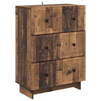 vidaXL Cajonera Madera Envejecida 66 X 34,5 X 90 Cm Vidaxl
