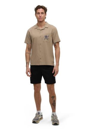 tentree Chambers Pocket Shirt in Khaki/nightfall at Nordstrom, Size Xx-Large