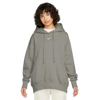 Nike Sportswear Phoenix Fleece Hoodie Womens Light Gray Pullover DSGL359