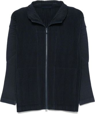 Homme Plissé Issey Miyake Giacca-camicia con zip - Blu