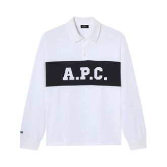 A.P.C. Polo Collar Top - male - A.P.C. - Polo Shirts - White - XL - Tops